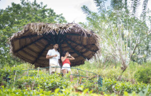 Walking along the naure trail and exploring the outside