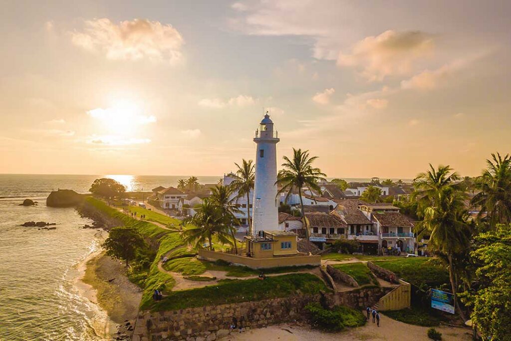 Galle Fort, a UNESCO World Heritage Site dating back to the 16th century, provides insight into Sri Lanka's colonial past